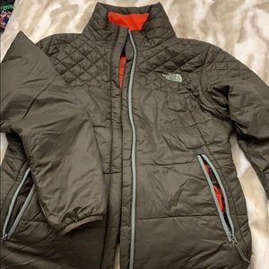 Women’s olive north face coat size m